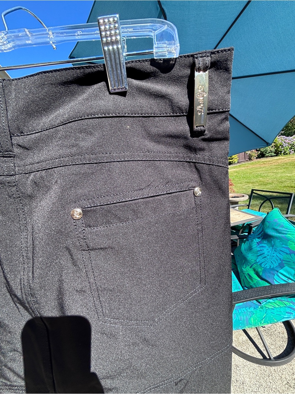 Daily Sports Born in Sweden Black Miracle Skort with Gold zipper/ buttons. - Picture 8 of 16